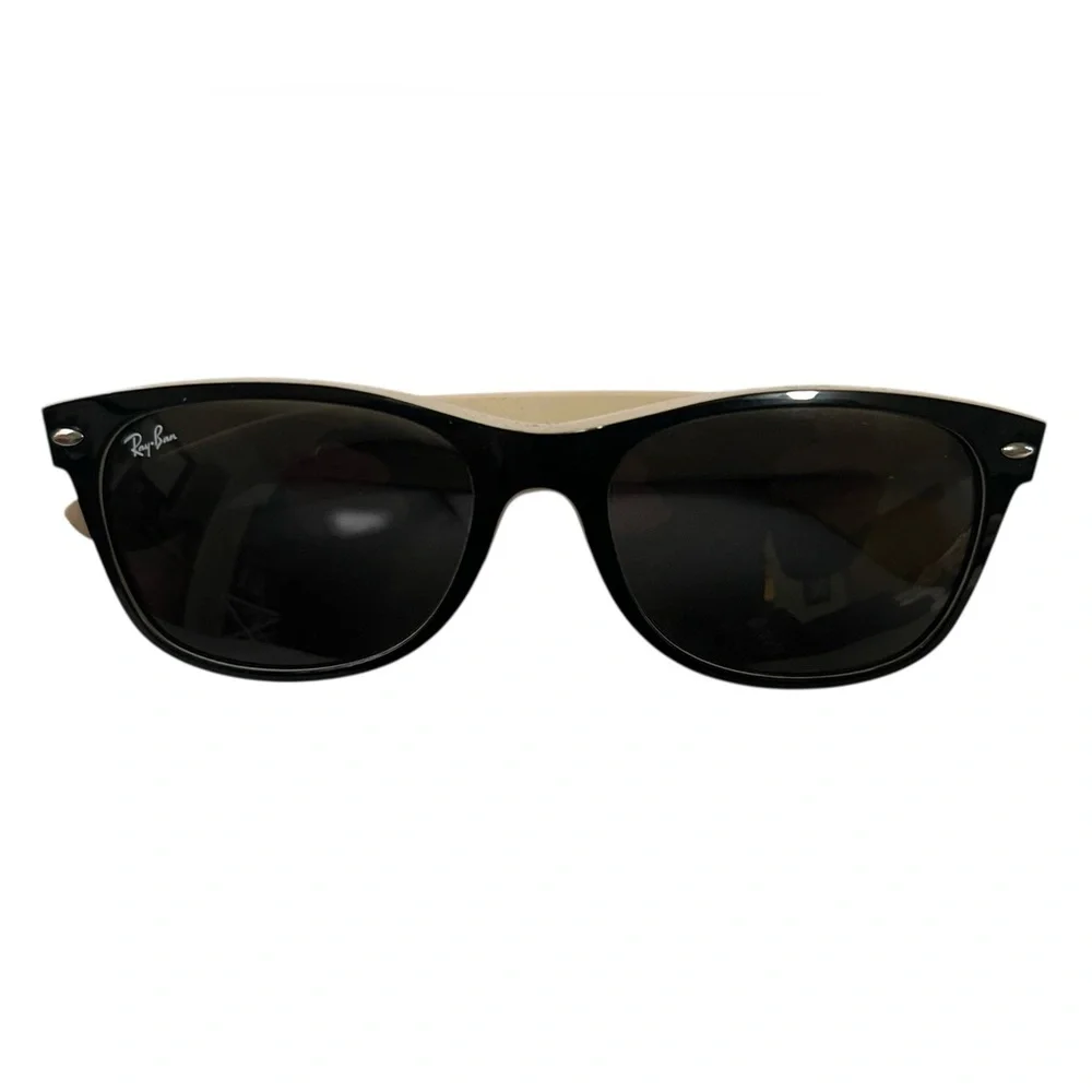 Ray-Ban Classic Black and Cream Sunglasses - Picture 2 of 5
